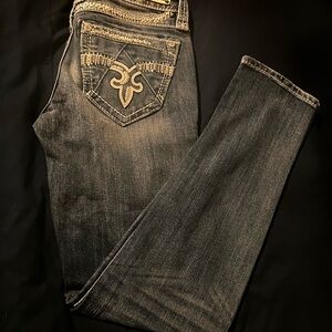 NWOT Rock Revival Dark Blue Skinny Jeans Size 26